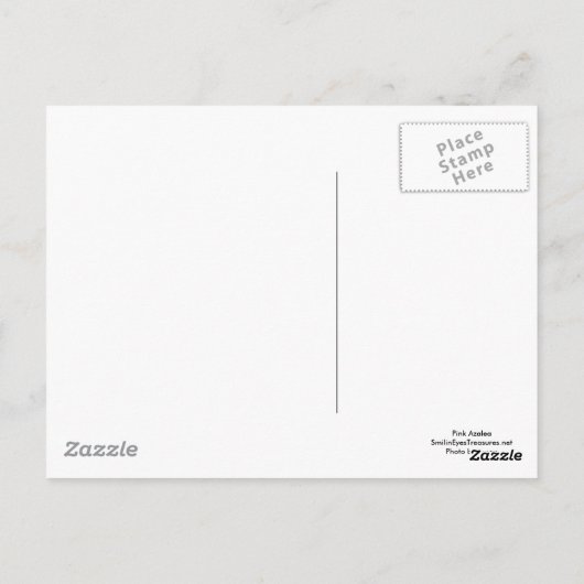 ピンクのツツジの花の写真はがき ポストカード (裏面)