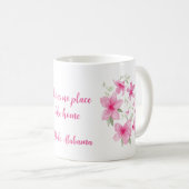 ピンクのツツジの花 コーヒーマグカップ (正面右)