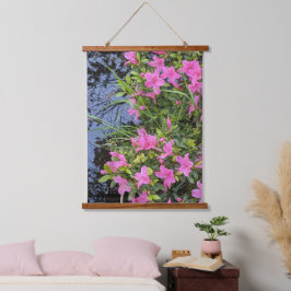 ピンクのツツジの花 吊り下げ型タペストリー