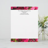 ピンクのツツジ カスタムレターセット 住所付き レターヘッド (スタンド正面)