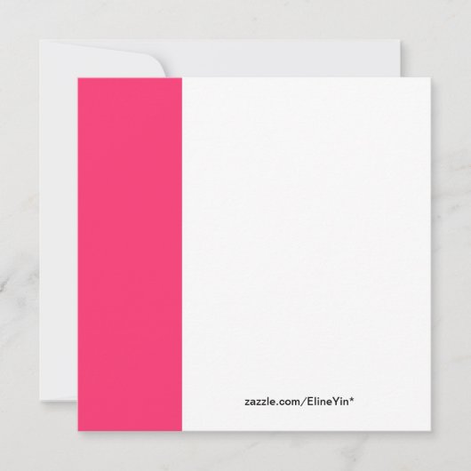 ピンクのツツツジの花クリスマスパーティー 招待状 (正面)