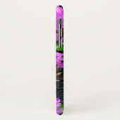 ピンクのツツツジの花、素朴な裏庭の木目 Case-Mate iPhoneケース (裏面/左)