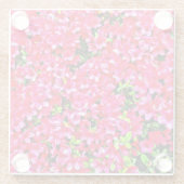 ピンクのツツツツジのガラスのコースター ガラスコースター (裏面)