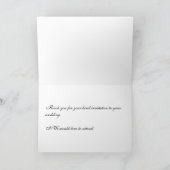 ピンクのツバキの結婚式の受諾カード カード (内部)