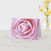 ピンクのツバキの結婚式の受諾カード カード (黄色い花)