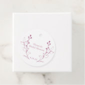 ピンクのツルと花のギフトタグ フェイバータグ (インサイチュ)