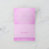 ピンクのティアラ スウィート16 お礼カード サンキューカード (内部)