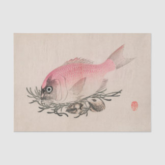 ピンクのティッシュペーパーの日本のな魚 薄葉紙