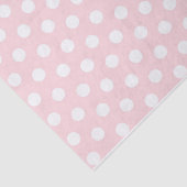 ピンクのティッシュペーパーの白い点 薄葉紙 (詳細)