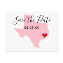 ピンクのテキサス州赤いハート日付を保存