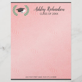 ピンクのテクスチャ背景 レターヘッド