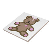 ピンクのテディベアと愛ハート タイル (側面)