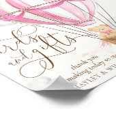 ピンクのテディベアのカードやギフトを楽しむことができる ポスター (角)