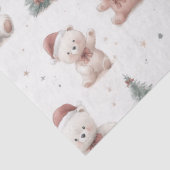 ピンクのテディベアのクリスマス 薄葉紙 (詳細)