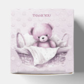 ピンクのテディベアのバスケット特典ボックス フェイバーボックス (上部)