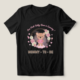 ピンクのテディベアのママになる  トライブレンドＴシャツ