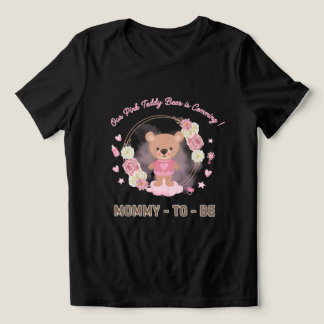 ピンクのテディベアのママになる  トライブレンドＴシャツ