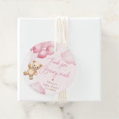 ピンクのテディベアの風船 どうもありがとう フェイバータグ (インサイチュ)