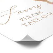 ピンクのテディベアバルーンベビーシャワー親善署名 ポスター (角)