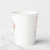 ピンクのテディベアバルーンベビーシャワー 紙コップ (右)