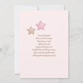 ピンクのテディベアバルーン赤ちゃんシャワー女の子 招待状 (裏面)