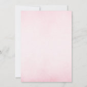 ピンクのテディベア心待ち赤ちゃんシャワー 招待状 (裏面)