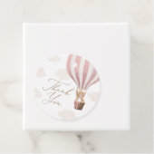 ピンクのテディベア熱い空気バルーンベビーシャワー フェイバータグ (インサイチュ)