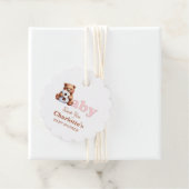 ピンクのテディベア赤ちゃんシャワー フェイバータグ (インサイチュ)