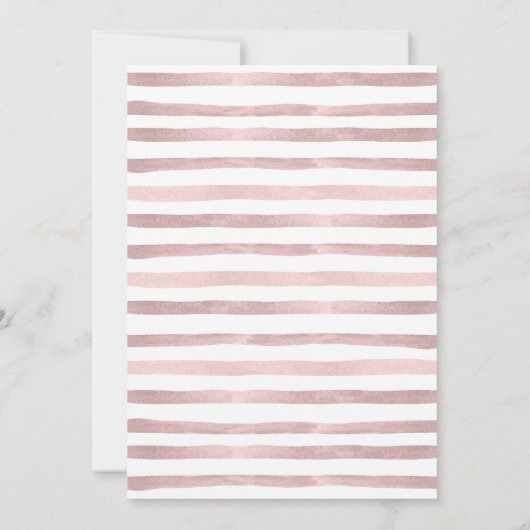 ピンクのテディベア赤ちゃん女の子の写真の誕生のお知らせ 招待状 (裏面)