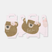 ピンクのテディ我々は心から女の子の赤ちゃんシャワーを待つことができる フェイバーボックス (折り畳みなし)