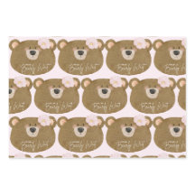 ピンクのテディ我々は心から女の子の赤ちゃんシャワーを待つことができる