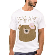 ピンクのテディ我々は心から女の子の赤ちゃんシャワーを待つことができる