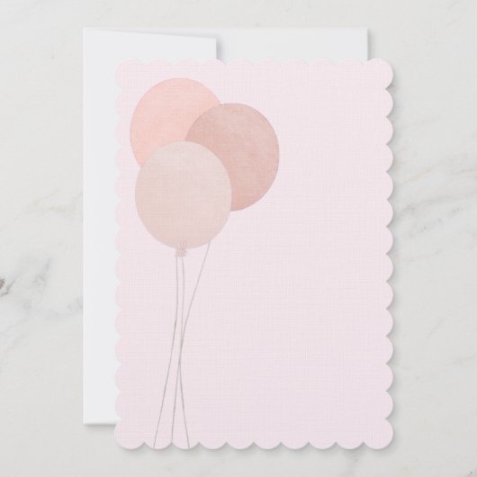 ピンクのテディ我々は真珠のように双子の赤ちゃんシャワーを待つことができる 招待状 (裏面)