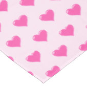 ピンクのテーブルクロスとハート テーブルクロス (アングル)