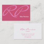 ピンクのテーマの名刺 名刺 (正面/裏面)