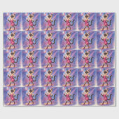 ピンクのテーマの猫の独身パーティー ラッピングペーパー (フラット)