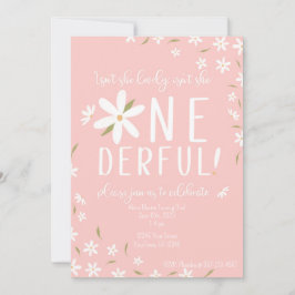 ピンクのテーマは彼女はオンダーフル誕生日招待状 招待状