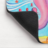 ピンクのテールフィンの人魚のマウスパッド マウスパッド (コーナー)