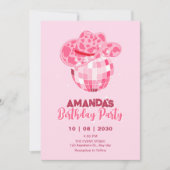 ピンクのディスコのカウボーイ 招待状 (正面)