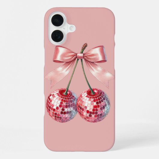 ピンクのディスコボール iPhoneケース (裏面)