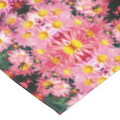 ピンクのデイジーとのまわりに抽象芸術 テーブルクロス (アングル)