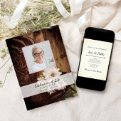 ピンクのデイジーとカウボーイブーツお祝いの生活 招待状