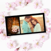 ピンクのデイジーとカウボーイ結婚ブーツありがとう サンキューカード