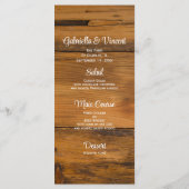 ピンクのデイジーとホースシューウェスタン結婚ズのメニュー メニュー (裏面)