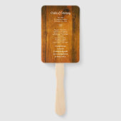 ピンクのデイジーのカウボーイ・ブーツの西部の結婚式プログラム ハンドファン (裏面)