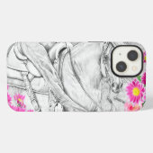 ピンクのデイジーのカッター・ラージ iPhoneケース (裏面横)