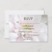 ピンクのデイジーのミイラの結婚式の応答RSVPカード 出欠カード (裏面)