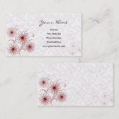 ピンクのデイジーの名刺 名刺 (正面/裏面)