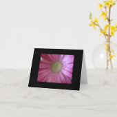 ピンクのデイジーの美しさ カード (黄色い花)