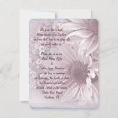 ピンクのデイジーの花束 招待状 (正面)